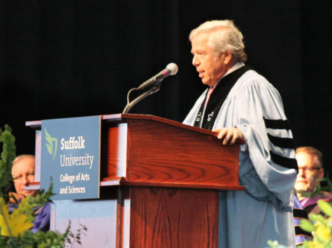 CAS Commencement speaker Robert Kraft (Photo by Ally Thibault)