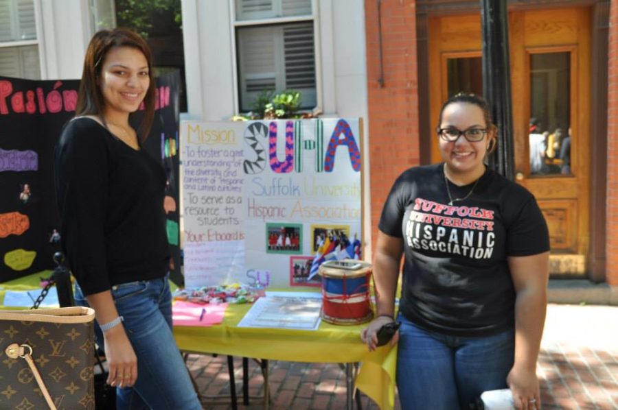 Students from the Hispanic Association at Temple Street Fair
(Photo courtesy of Suffolks Diversity Services Facebook) 