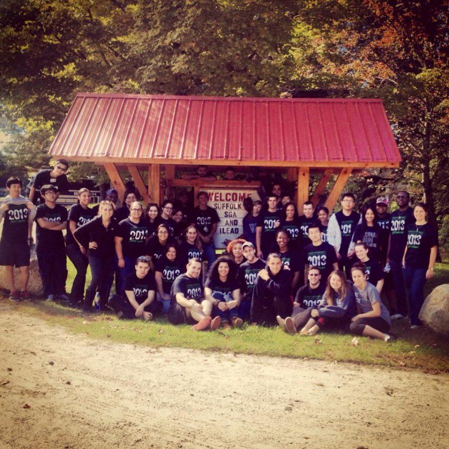 SGA and other Suffolk clubs on the fall 2013 retreat
(Photo courtesy of SGA Facebook)