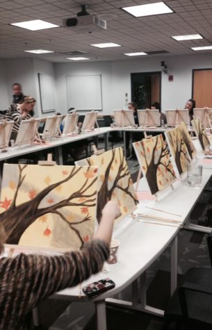 Paint night provides stress relief for students