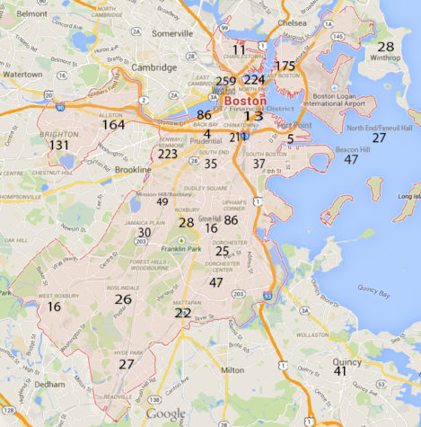 Where do students live? West End has most Suffolk students per postal code