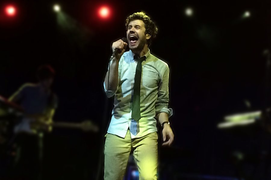 Passion Pit’s Michael Angelakos energized the crowd with his energetic stage presence. Courtesy of Patrick Moran.