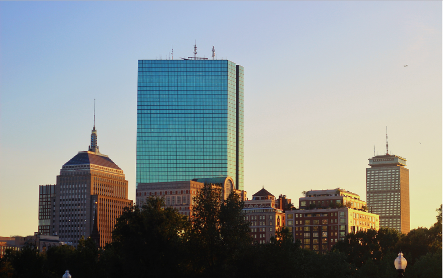 A+view+of+Boston%2C+with+the+Prudential+building+and+Back+Bay+in+the+background+
