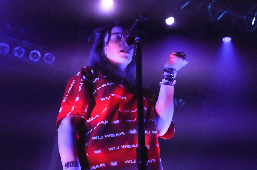 Billie Eilish performing at Boston’s House of Blues in November
