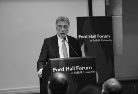 Marty Baron visits Suffolk University