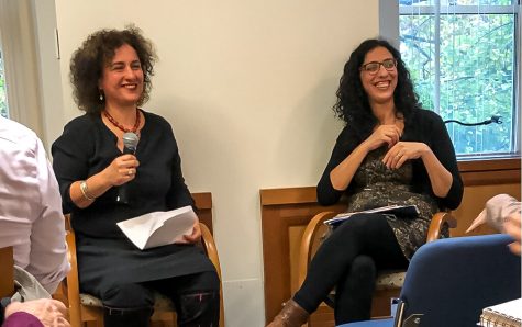 Shoshana Madmoni-Gerber (right) moderates event with Ayelet Tsabari