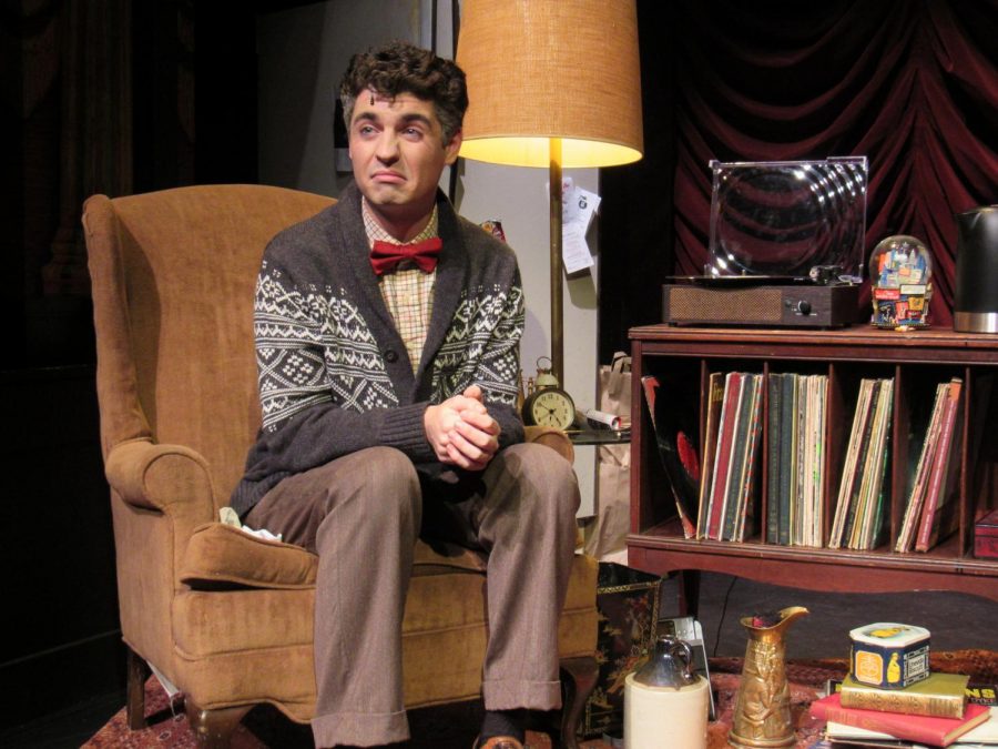 Lafferty acting during a scene from “The Drowsy Chaperone”