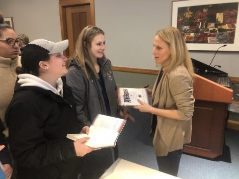 Kristine Lilly visits Suffolk to share soccer experiences