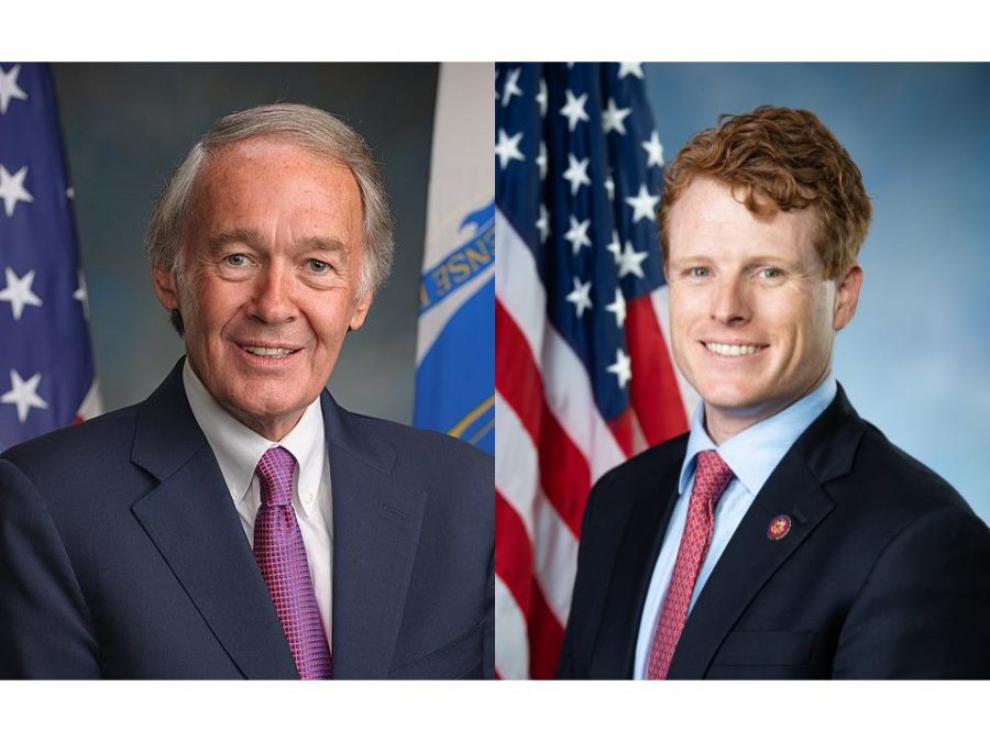 (From left) Incumbent Massachusetts Sen. Ed Markey and Massachusetts State Rep. Joseph Kennedy III.