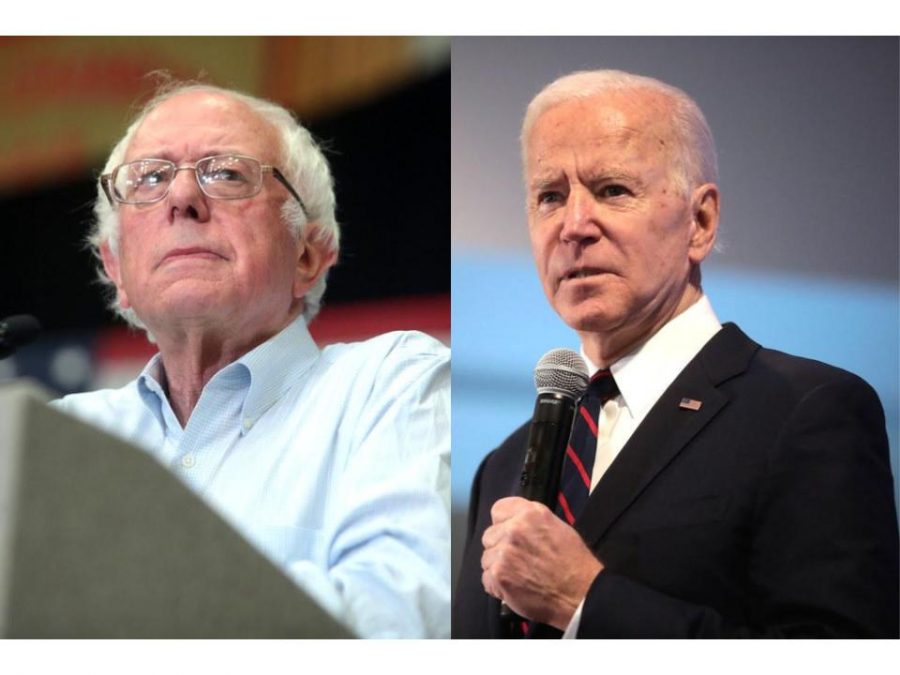 (From right) Vermont Sen. Bernine Sanders and former Vice President Joe Biden are still vying for the Democratic nomination as cases of coronavirus continue to break out across the country. 
