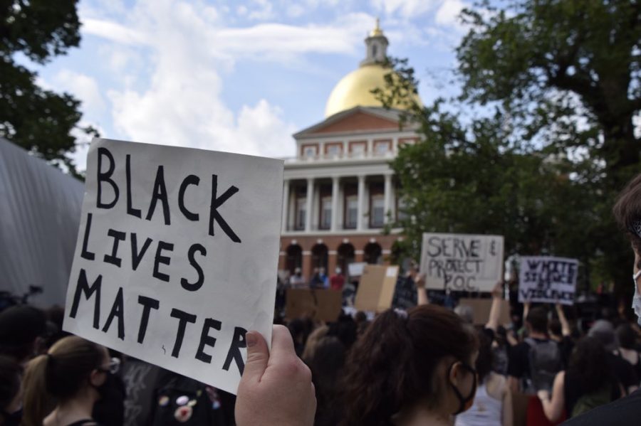 A+peaceful+protest+was+held+in+Boston+Common+Wednesday+to+protest+police+brutality+and+honor+George+Floyd%2C+an+African+American+man+who+was+killed+by+Minneapolis+police+May+25.++