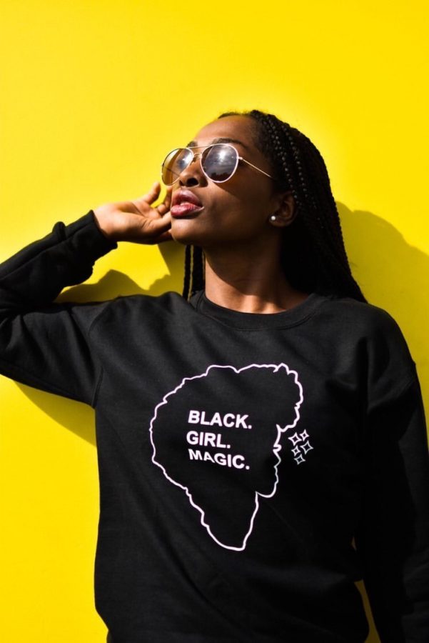 A sweatshirt sold by Black Girl Magic Apparel. 