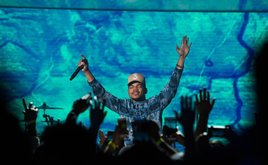 Chance the Rapper performing at an event pre-COVID.