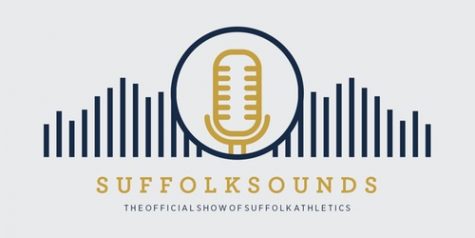 The logo of the new Suffolk Athletics podcast, titled