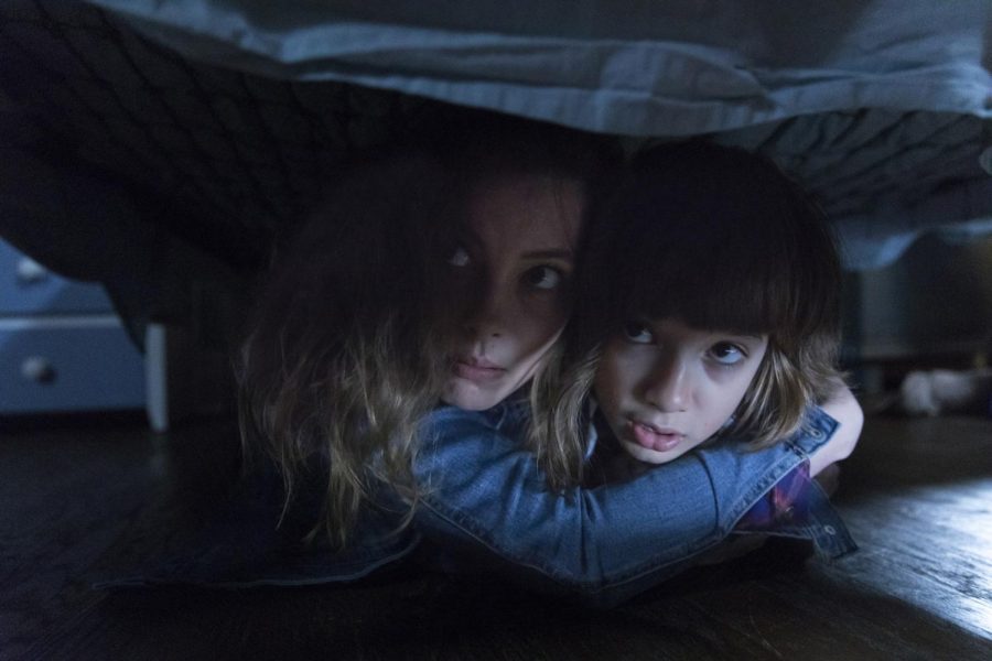 Gillian Jacobs (left) stars as Sarah and Azhy Robertson (right) stars as Oliver in the horror movie Come Play which will be released on Oct. 30 just in time for Halloween.