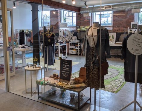 The entrance to Wyllo, a curated boutique that features products from over 50 women-owned businesses.