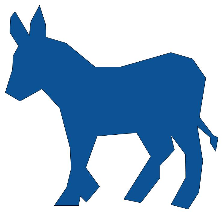 The donkey has been a symbol of the democratic party for over a century. Via Wikimedia Commons