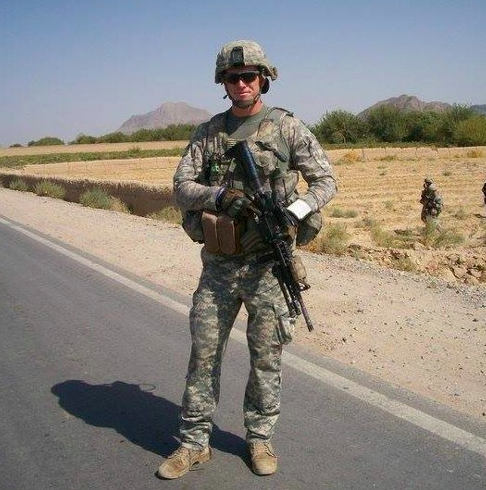 Erik Edstrom during his 2008 deployment in Kandahar.