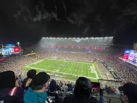 The view from the upper deck of Gillette Stadium for the Patriots Sunday night loss to the Buccaneers