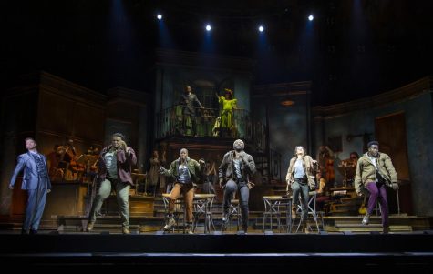 The cast of Hadestown takes the stage at the Citizens Bank Opera House, now playing until Nov. 14.