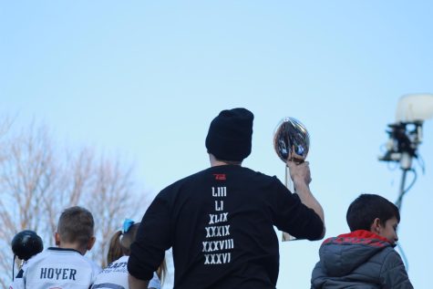 Tom Brady in the Patriots 2019 Super Bowl victory parade