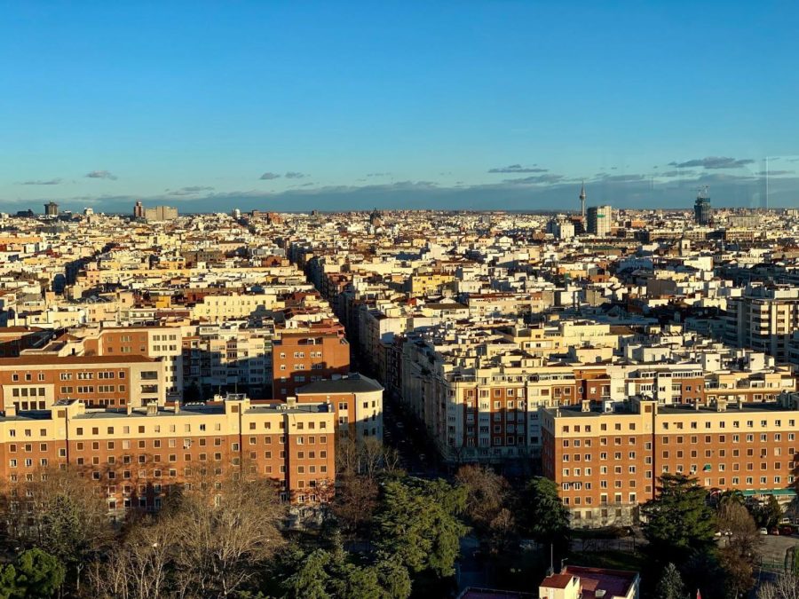 A panoramic view of Madrid.