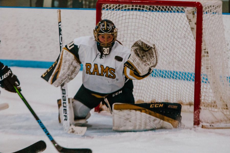 Goalie Lily ONeil in a game against Endicott