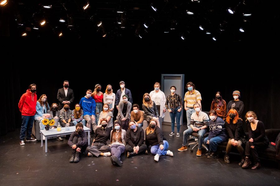 The+cast+and+crew+of+the+theatre+departments+spring+showcase%2C+which+was+held+Feb.+10-13+in+the+Sullivan+Studio+Theatre.