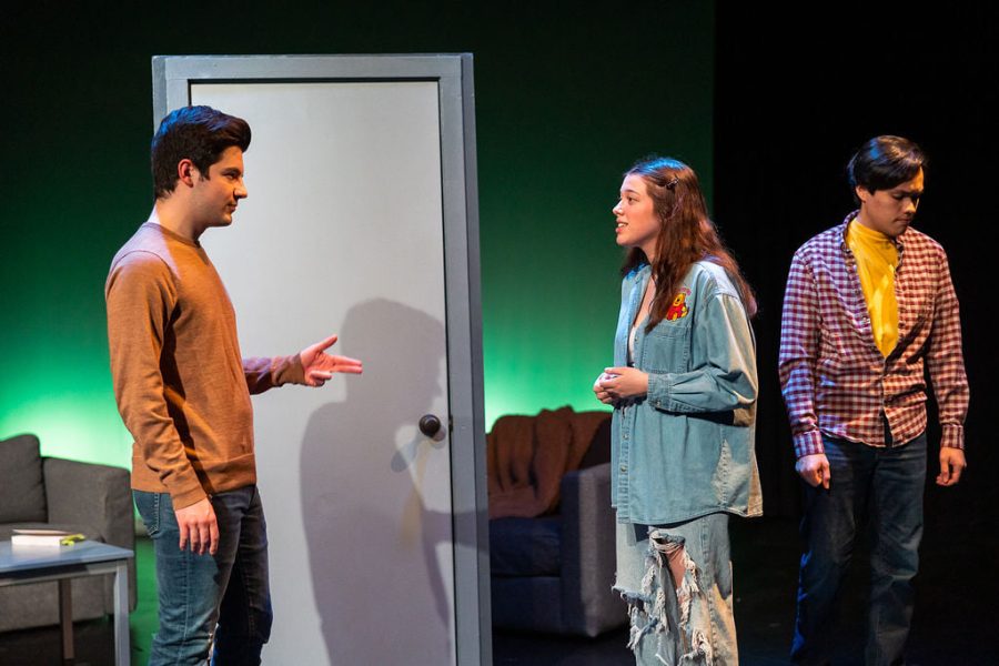 Alex Gorski, Constance Cifelli and Mitch Strack in Where It Starts, It Ends, directed by Vincent Douglass.