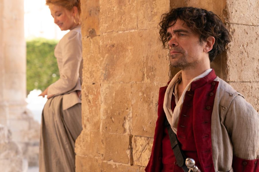 Peter Dinklage and Haley Bennett in Cyrano, directed by Joe Wright.
