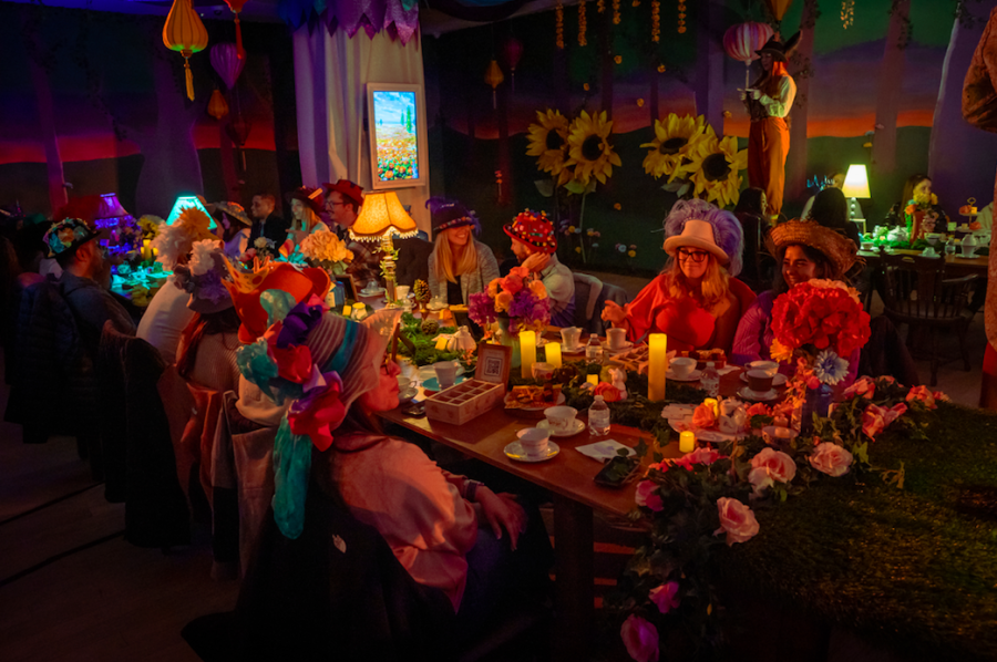 Feel the magic at Bostons newest immersive experience, the Mad Hatters Gin & Tea Party at the CambridgeSide Galleria.