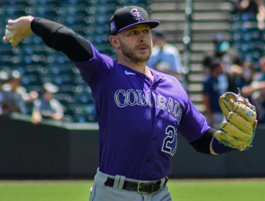 Trevor Story in a Colorado Rockies uniform