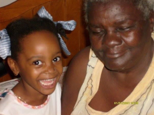 Sapini and her grandmother.