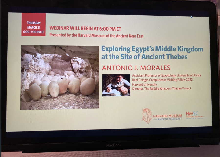 Dr. Morales introduces his lecture on the Middle Kingdom Theban Project. 