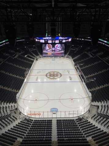 The Bruins ice rink at TD Garden.