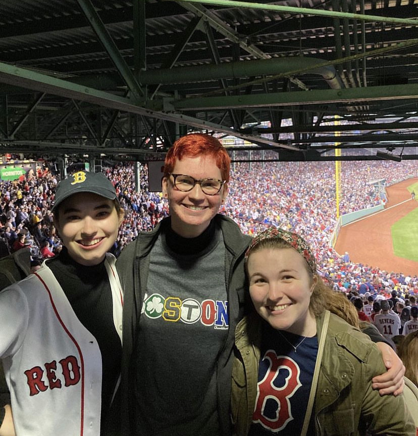 From left to right, former Suffolk Journal News Editor Katelyn Norwood, Opinion Editor Ashley Ness and former Editor-in-Chief Caroline Enos at a Boston Red Sox game.