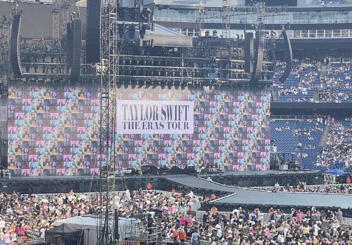 Set of Taylor Swifts The Eras Tour at Gillette Stadium.