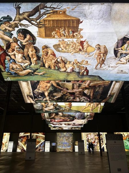 A view of Chelseas new Sistine Chapel exhibit, which gives viewers a chance to get a closer look at Michaelangelos timeless work.