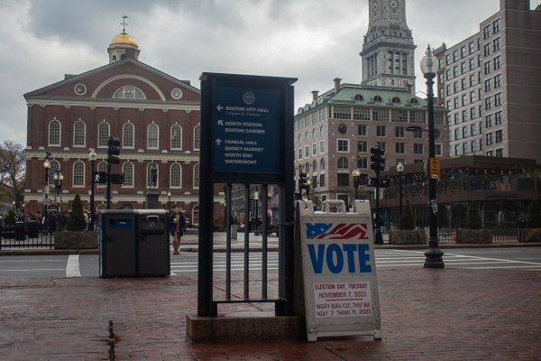 Boston City Hall welcomes voters on Nov. 7 for City Council elections.