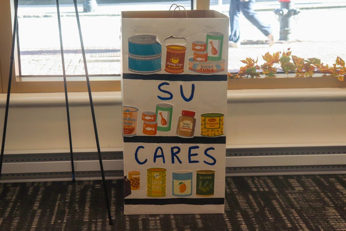 Donation box in the Career Center.