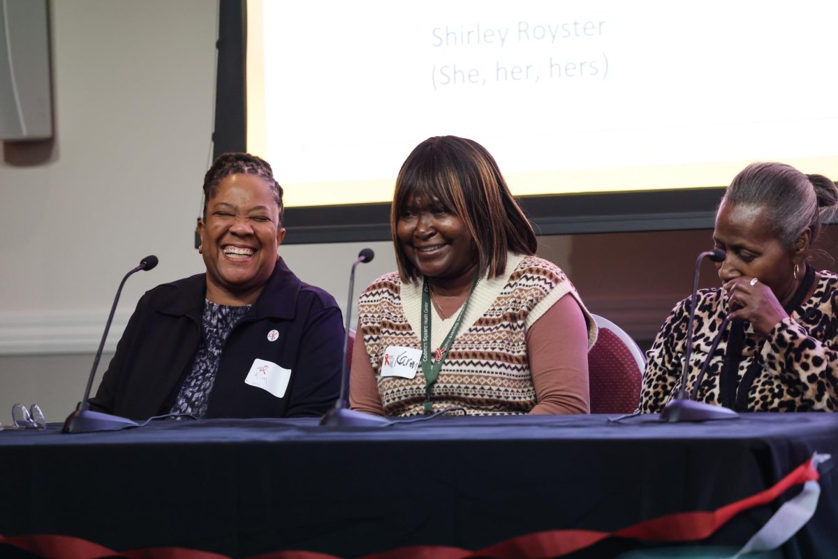 Shirley Royster, Kim Wilson and Karen White during the Anti-HIV Stigma Campaign; A Black Woman’s Perspective panel. Courtesy of Michael J. Clark.