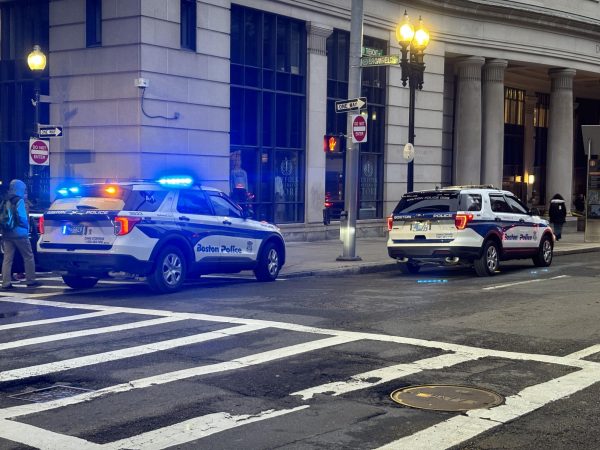 Boston Police and Suffolk University Police Department respond to a bomb threat made March 7.