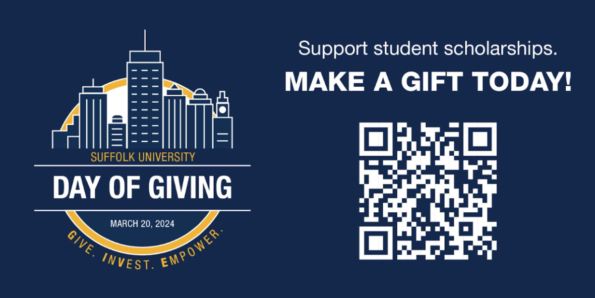 Suffolk Universitys Day of Giving opens March 20 and aims to raise money for student opportunities and university programs.
