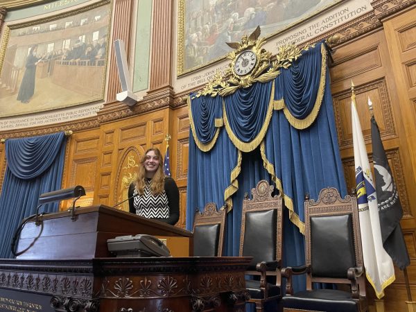 Ashlyn Curtis tours the State House during an internship with Senator Ed Markey. Courtesy of Curtis.