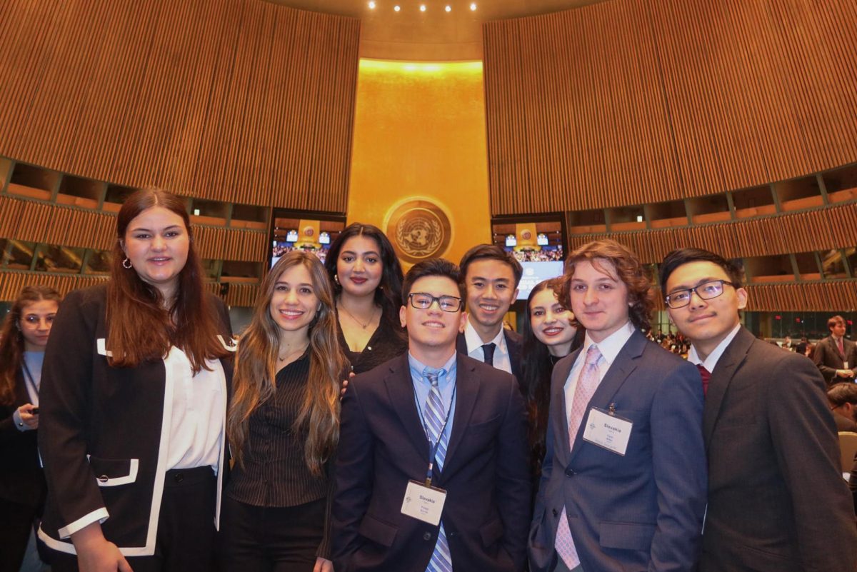 Suffolk Model UN attends the National Model United Nations in New York City April 5. Courtesy of Avary Bond. 