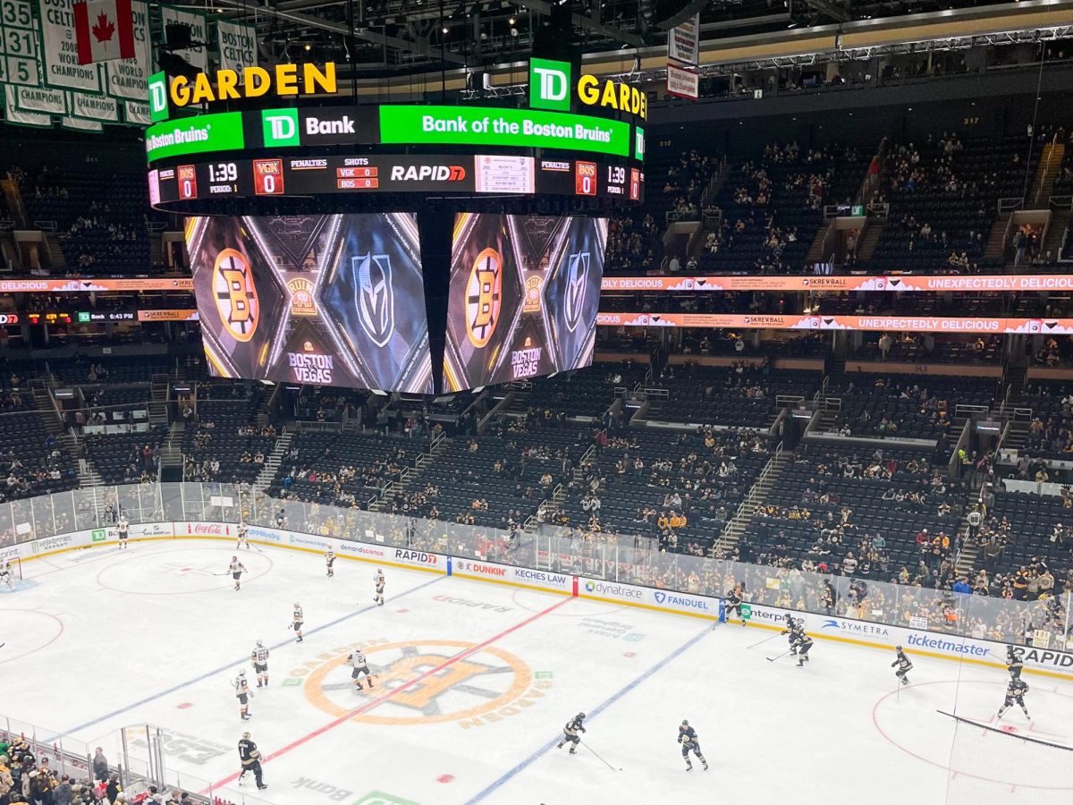 TD Garden before a Boston Bruins game against the Vegas Golden Knights Feb. 29. The Bruins defeated the Golden Knights 5-4.