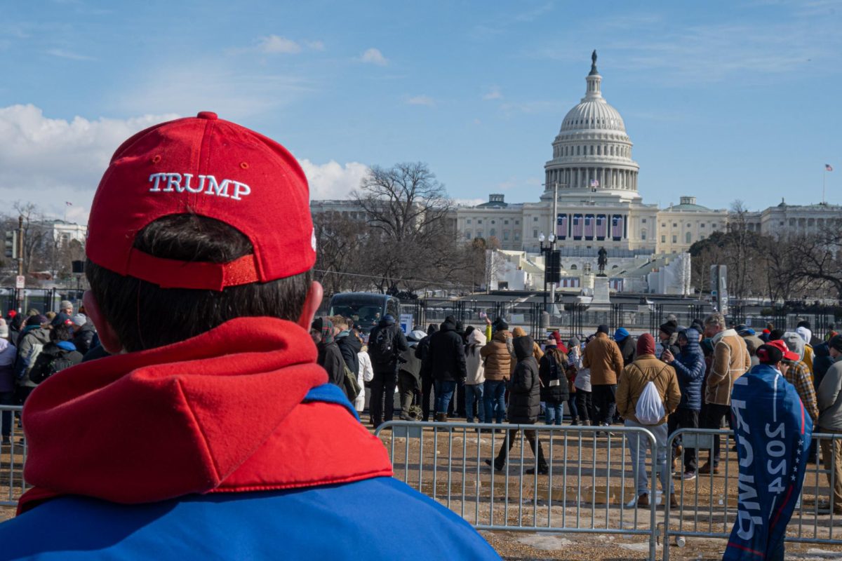 Supporters swarm the U.S. Capitol as Trump is about to take the oath of office January 20.  