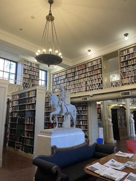 A small portion of Boston Athenaeum’s large literature collection