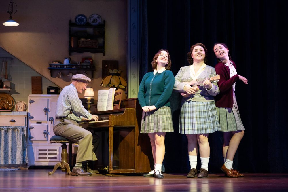 From left to right: Mike Masters, Nicole Mulready, Meghan Carey, and Chloé Kolbenheyer in The Huntington’s production of The Hills of California.