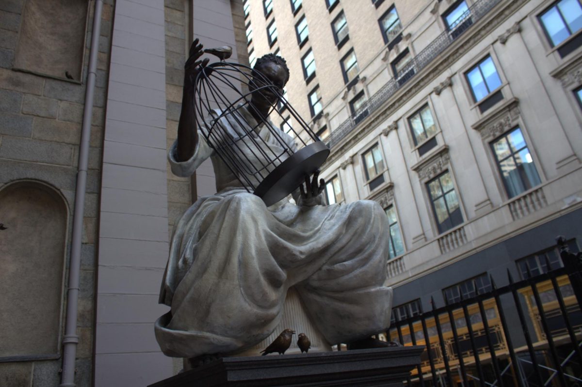 King's Chapel's latest statue called "Unbound."